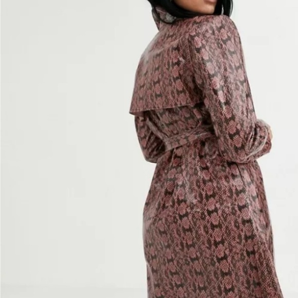 Blank NYC NWT Snakeskin Faux Leather Trench Coat Size XS Jacket NEW! - Picture 3 of 9